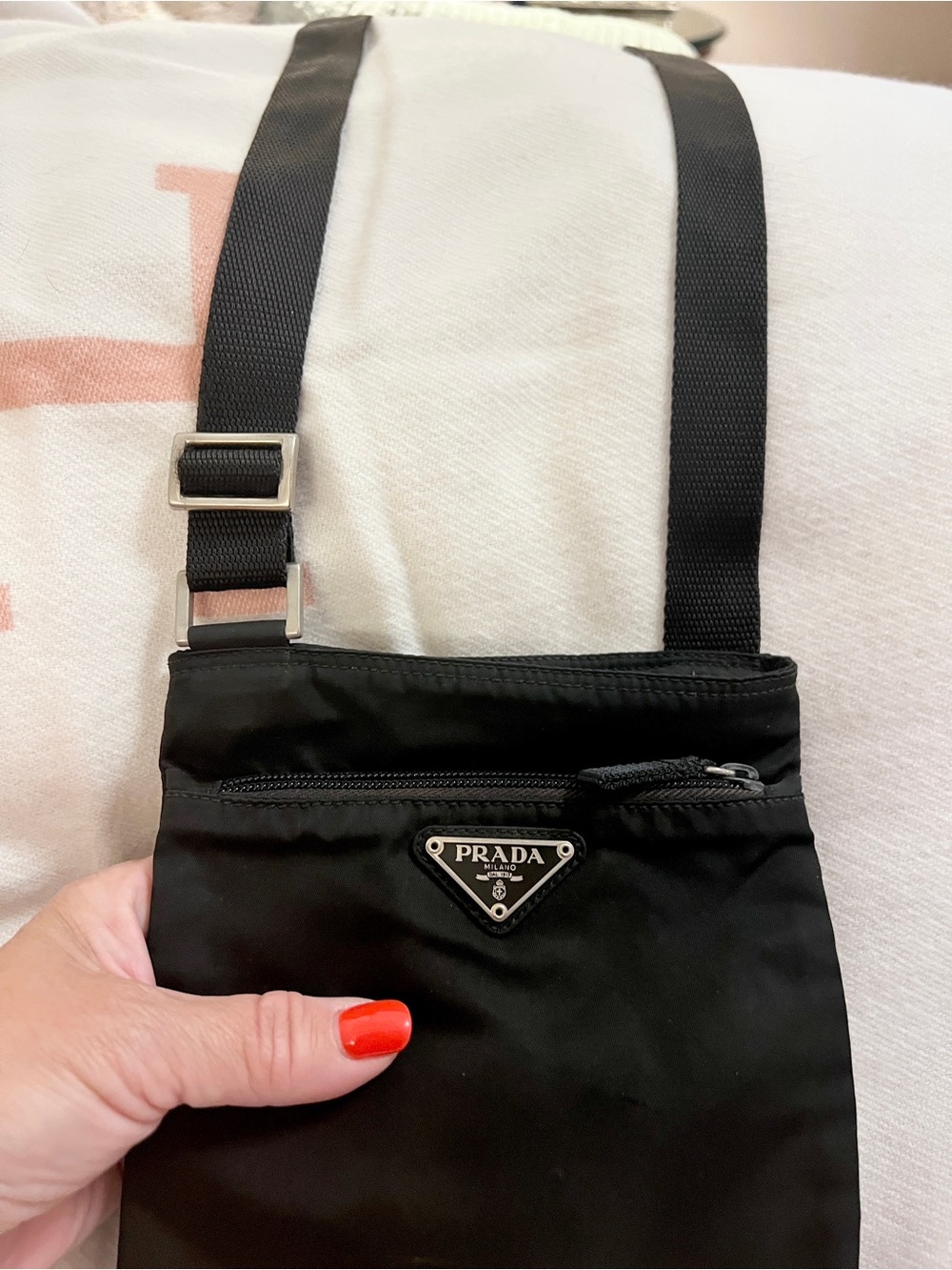PRADA⭐️Authentic Black Nylon Belt/Crossbody Pouch with Silver hardware! - Picture 3 of 9